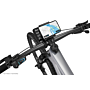 De Bosch Smartphone Grip gemonteerd op een elektrische fiets. Hierop is de navigatiefunctie te zien.