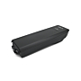 Bosch PowerPack 500 Active 36V 13.4Ah fietsbatterij vanaf de zijkant waar het logo en de plug-in te zien is