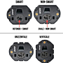 
In questa immagine è possibile vedere come riconoscere la differenza tra un PowerTube SMART Bosch e un Powertube non SMART Bosch e come riconoscere la differenza tra un PowerTube Bosch verticale e un Powertube Bosch orizzontale. Su una batteria SMART Bo