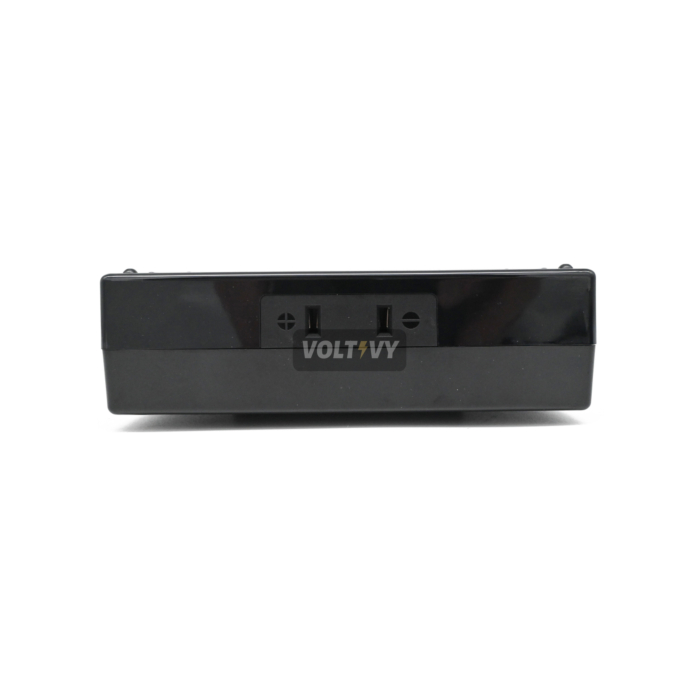 Sparta E-motion C1/C2/C3 / Batavus compatible 13.6Ah fietsaccu (zwart) Incl. lader close-up van de voorkant waar je de plug-in ziet die de fiets in gaat